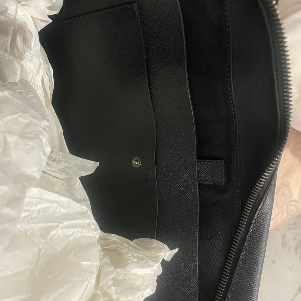 Valentino Garavani Men's Leather Black Brief Case